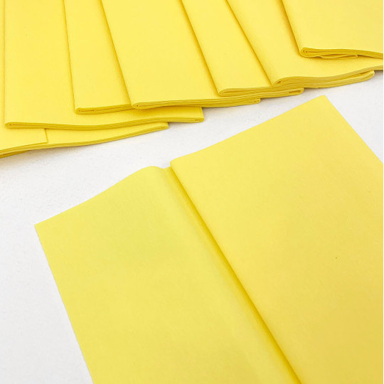 Double Sided Crepe Paper ~ Gloria Doublette from Germany ~ Light Yellow